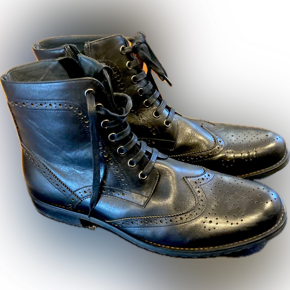 Boots - English Laundry - black, wingtip, size 11 (u.s)
